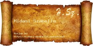 Hidasi Szabella névjegykártya